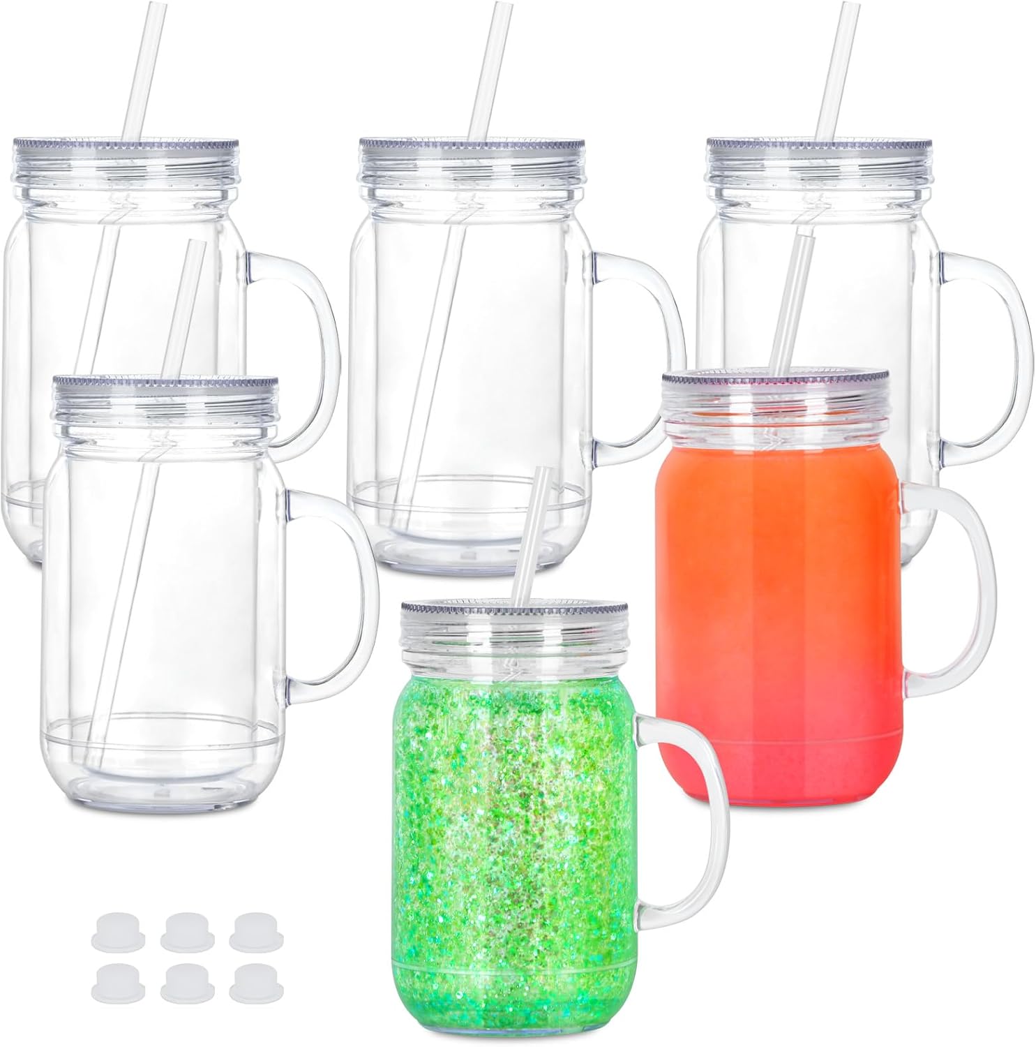 20oz Acrylic Mason Jar SnowGlobe