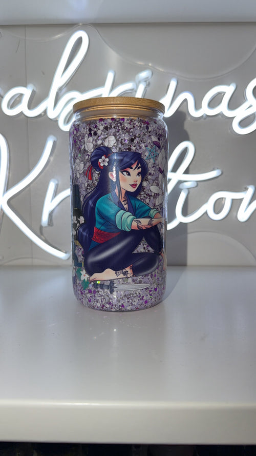 16oz glass Mulan