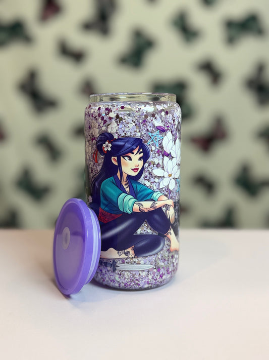 16oz glass Mulan