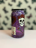 16oz book skull plastic
