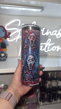 ghost face stainless sublimation snow globe