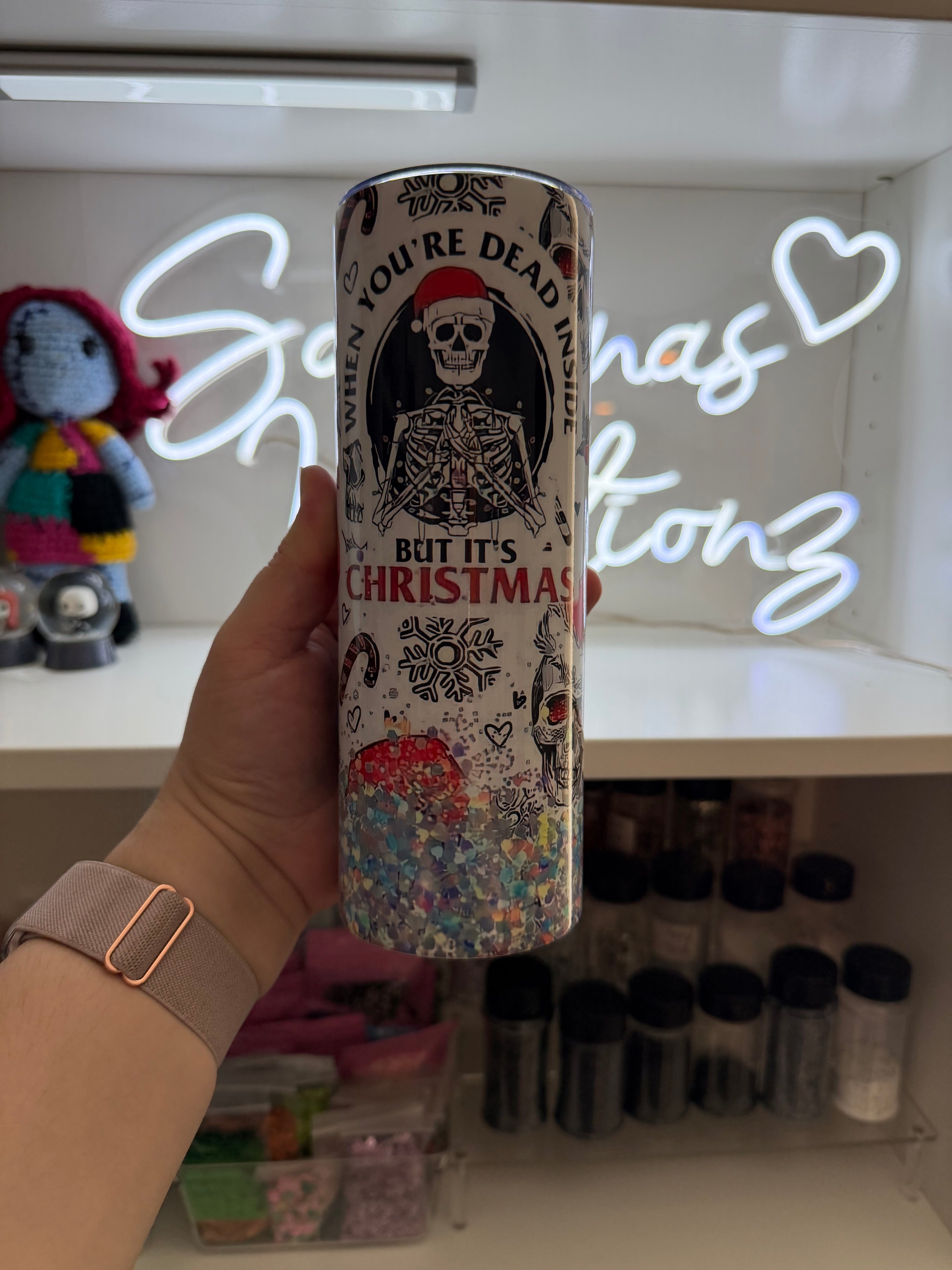 25oz Christmas stainless steel tumbler