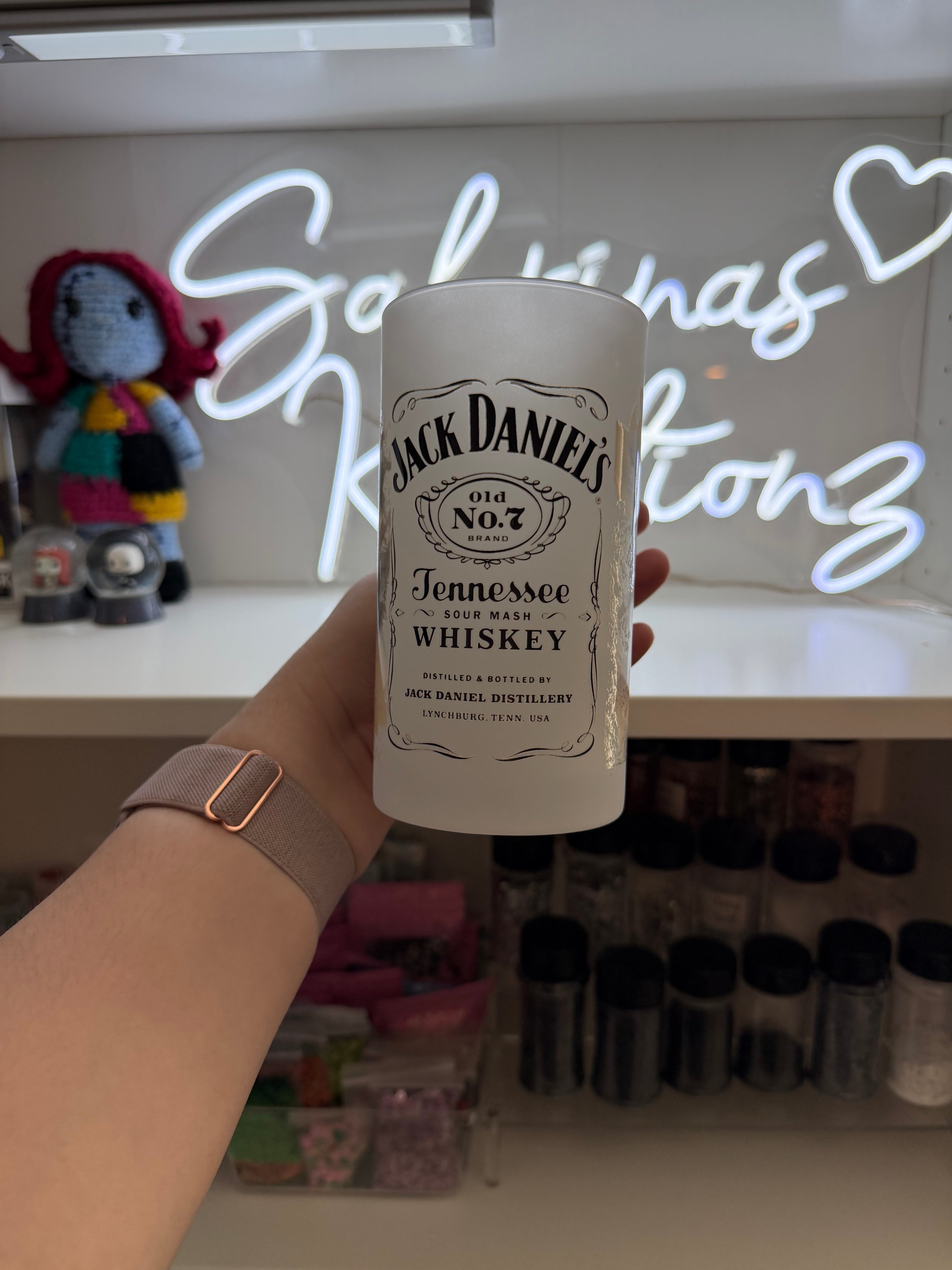 16oz frosted jack glass mug