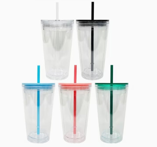 16oz Snow Globe Acrylic Taper